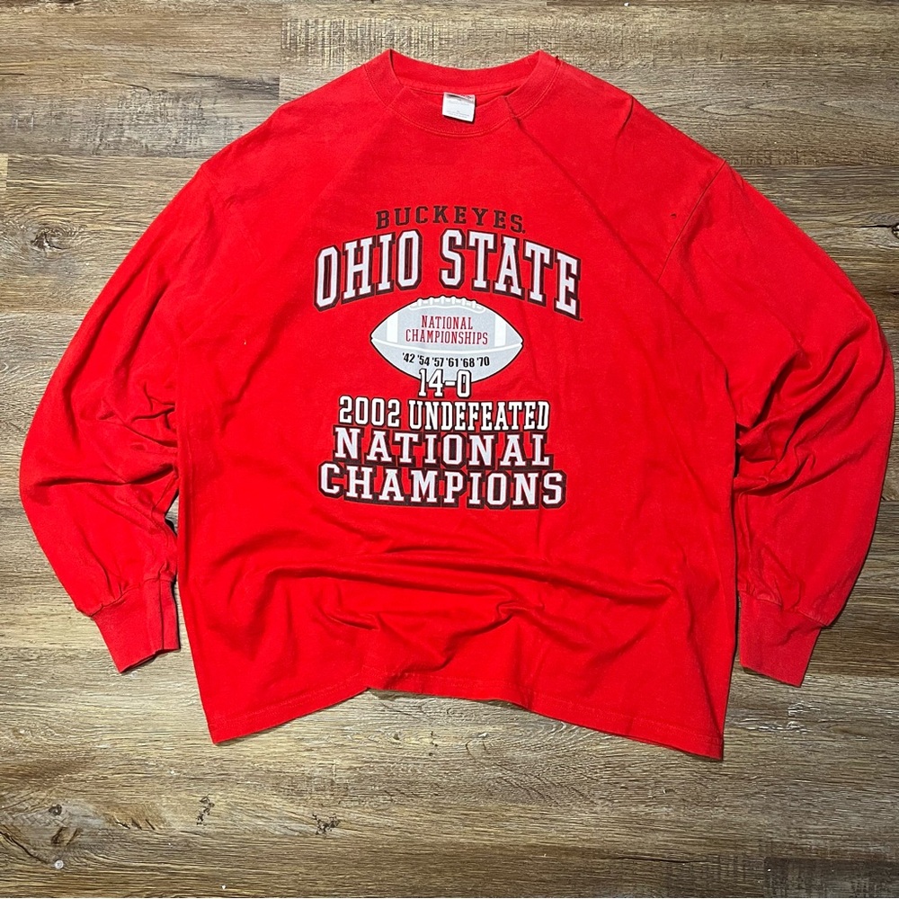 Vintage 2002 Ohio State National Championship‎ Long Sleeve Shirt
